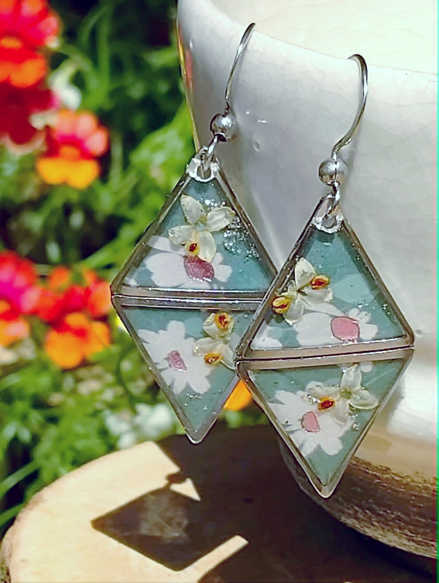Boucles d'oreille Fleur d'olivier