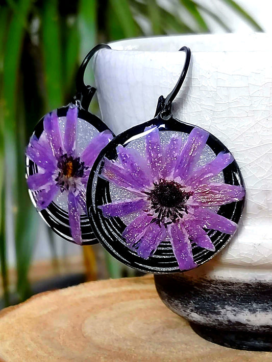 Boucles d'oreille Anémone