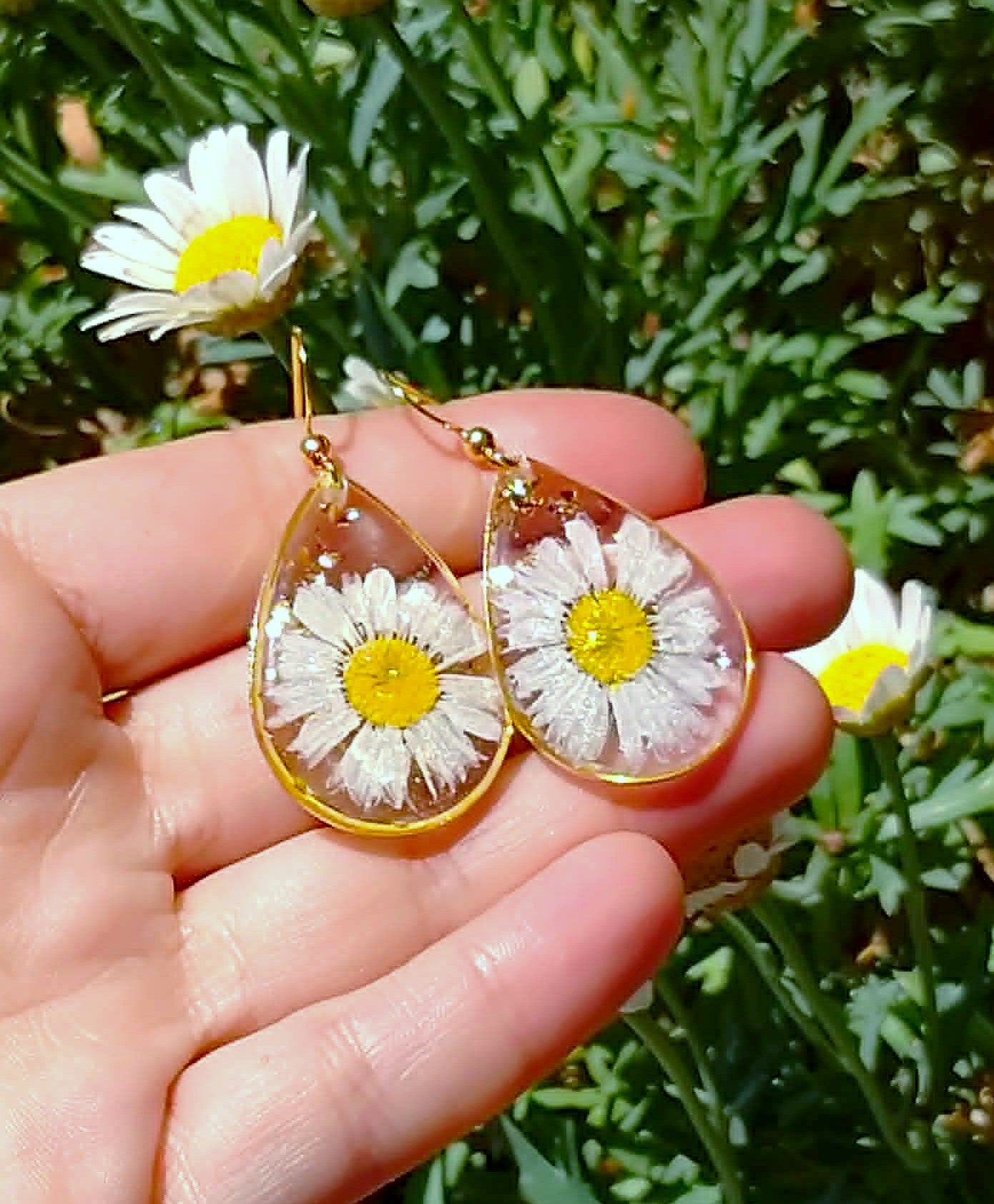 Boucles d'oreille Pâquerette