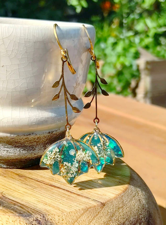 Boucles d'oreille Fleur de carotte