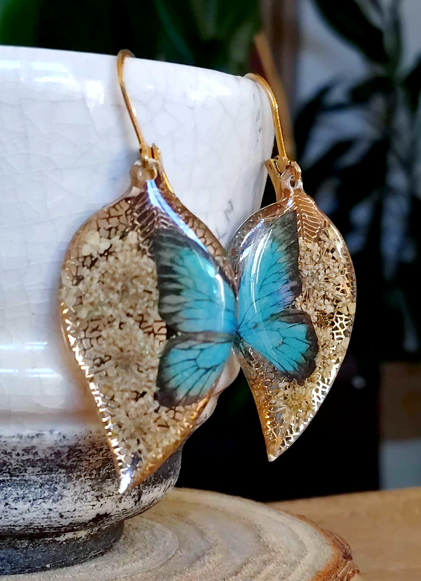 Boucles d'oreille Fleur de carotte
