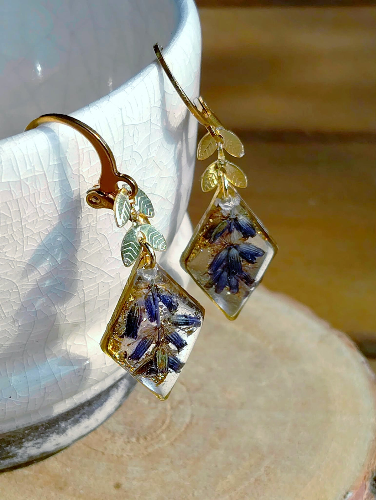 Boucles d'oreille Lavande