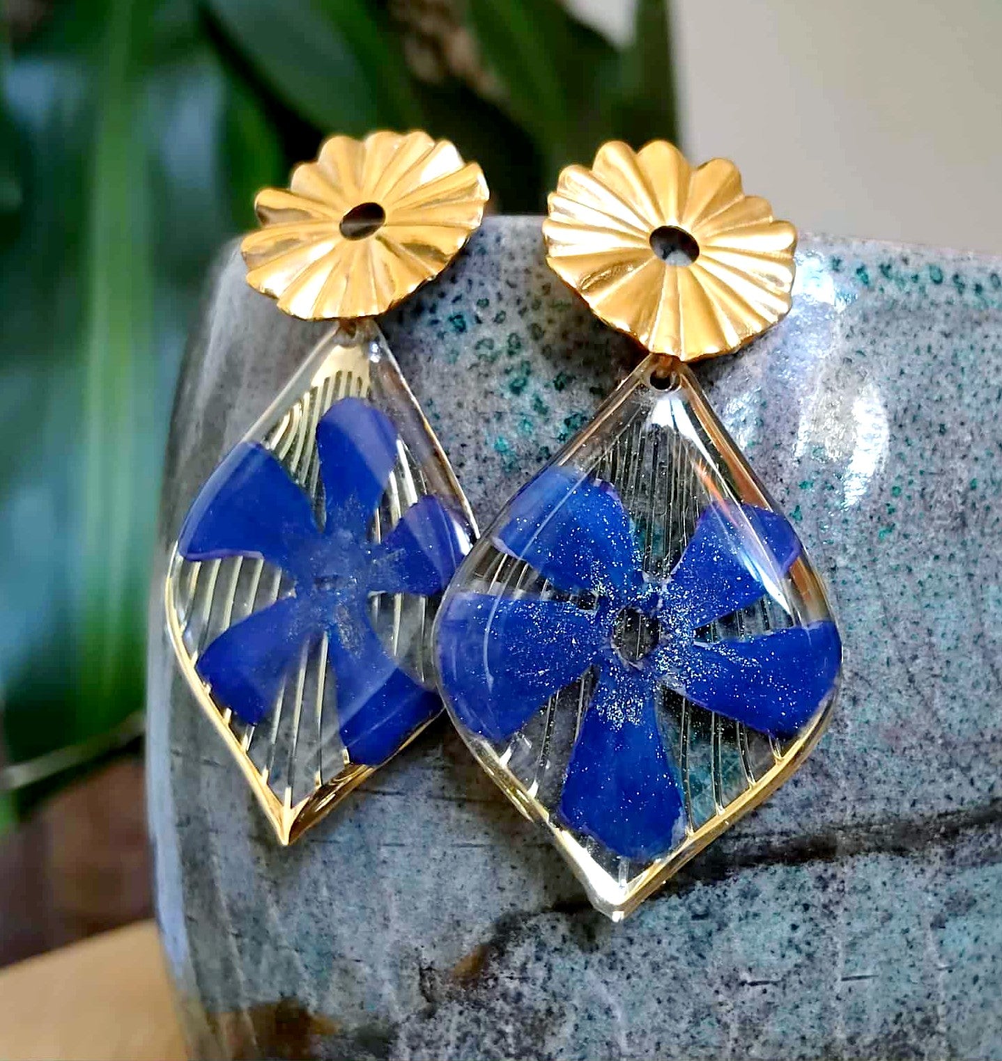 Boucles d'oreille, Pervenche