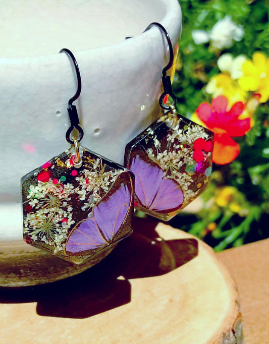 Boucles d'oreille Fleur de carotte