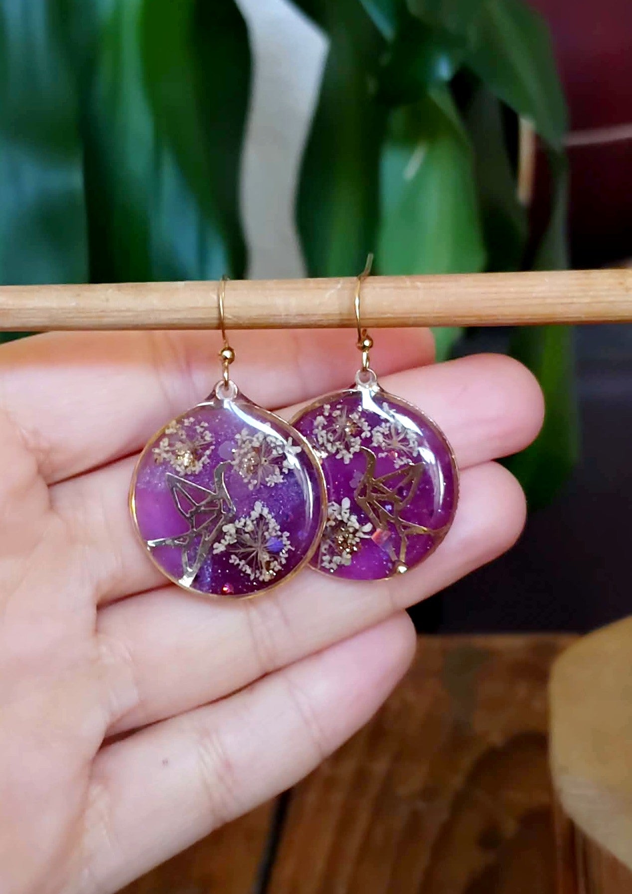 Boucles d'oreille Fleur de carotte