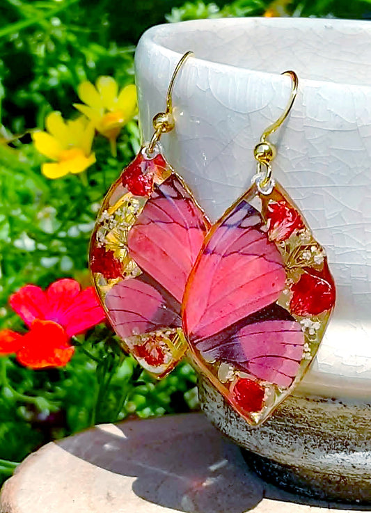 Boucles d'oreille Fleur de carotte Gypsophiles