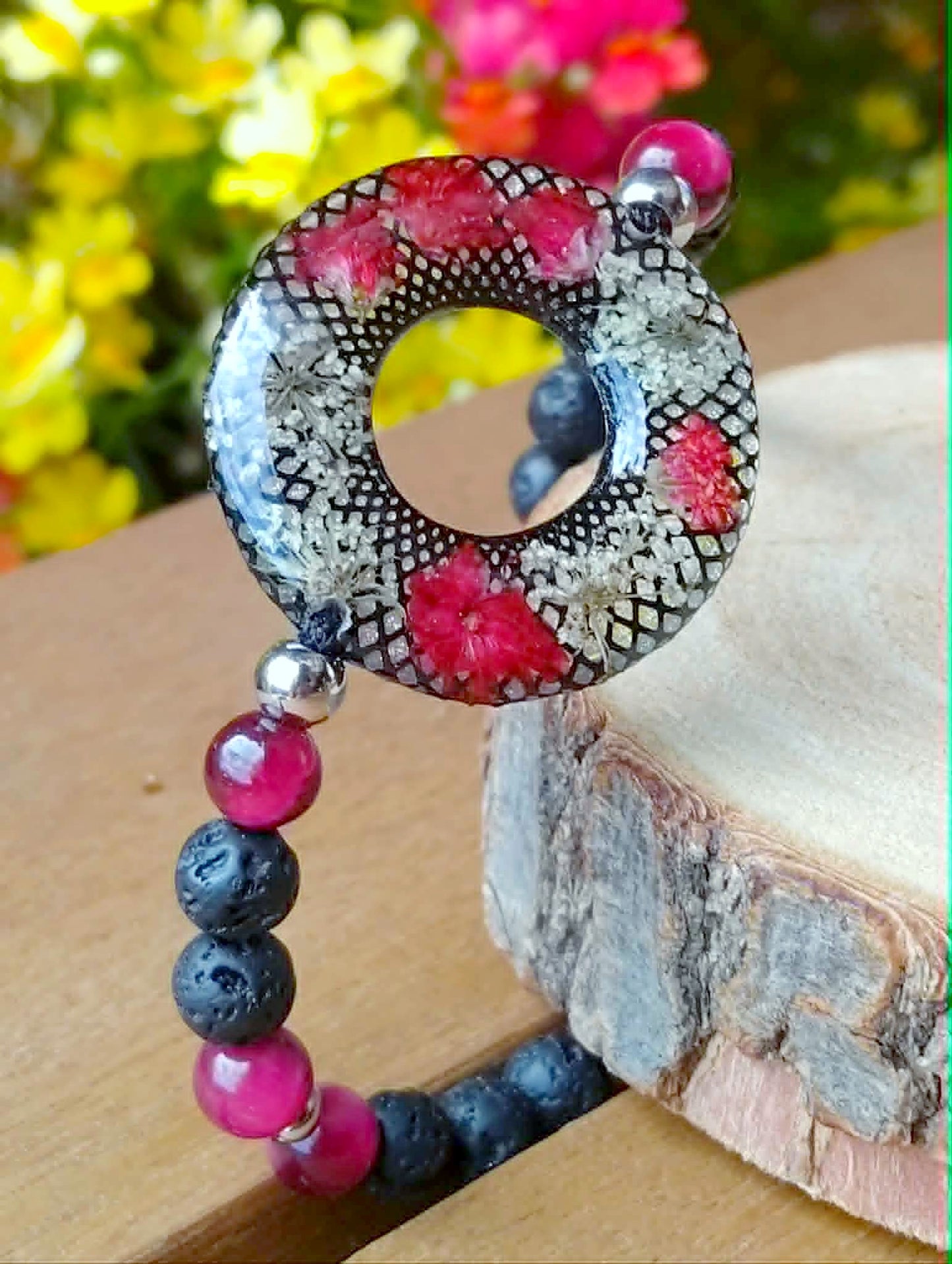 Bracelet Fleur de carotte Gypsophile