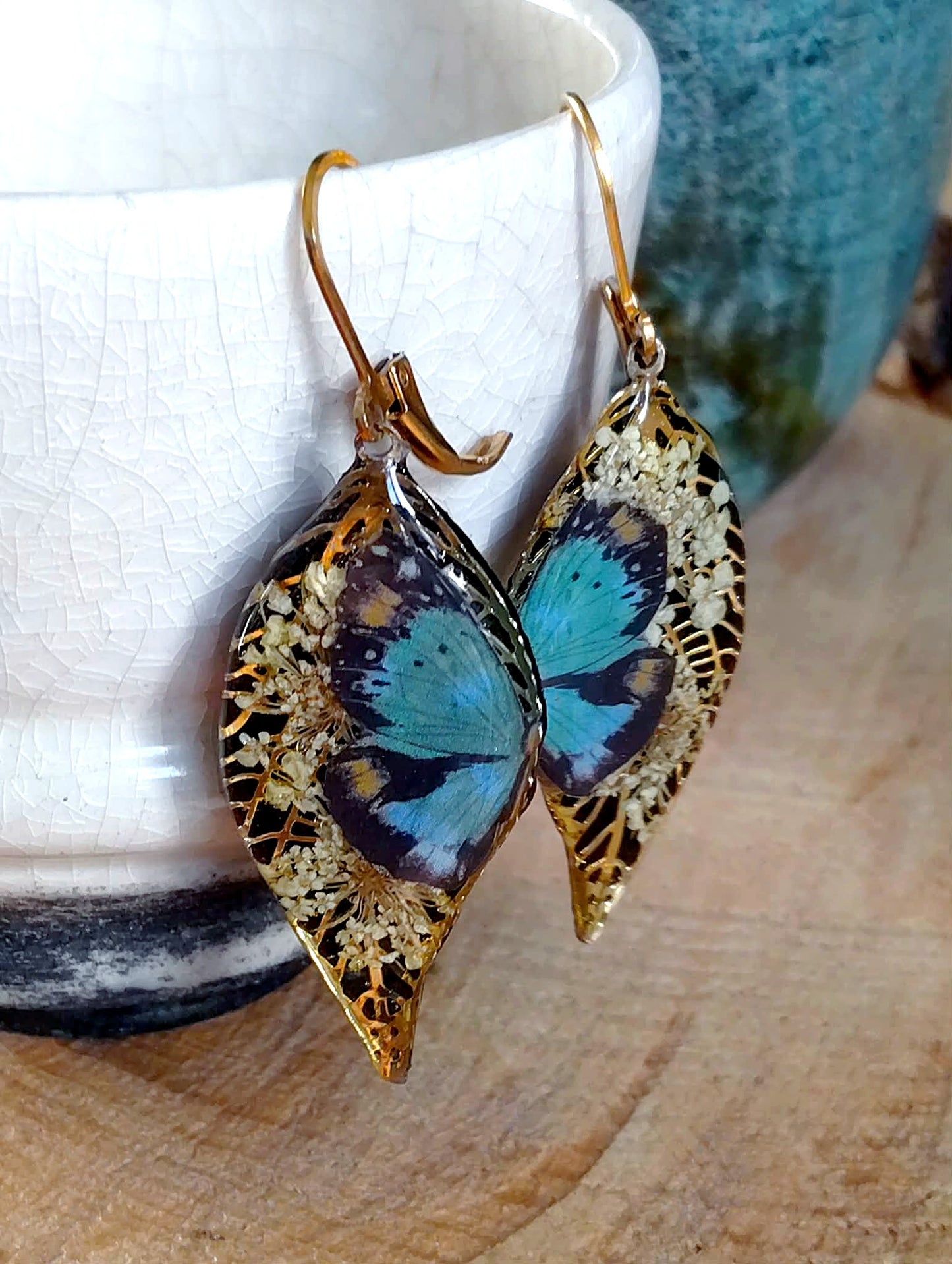 Boucles d'oreille, Fleur de carotte