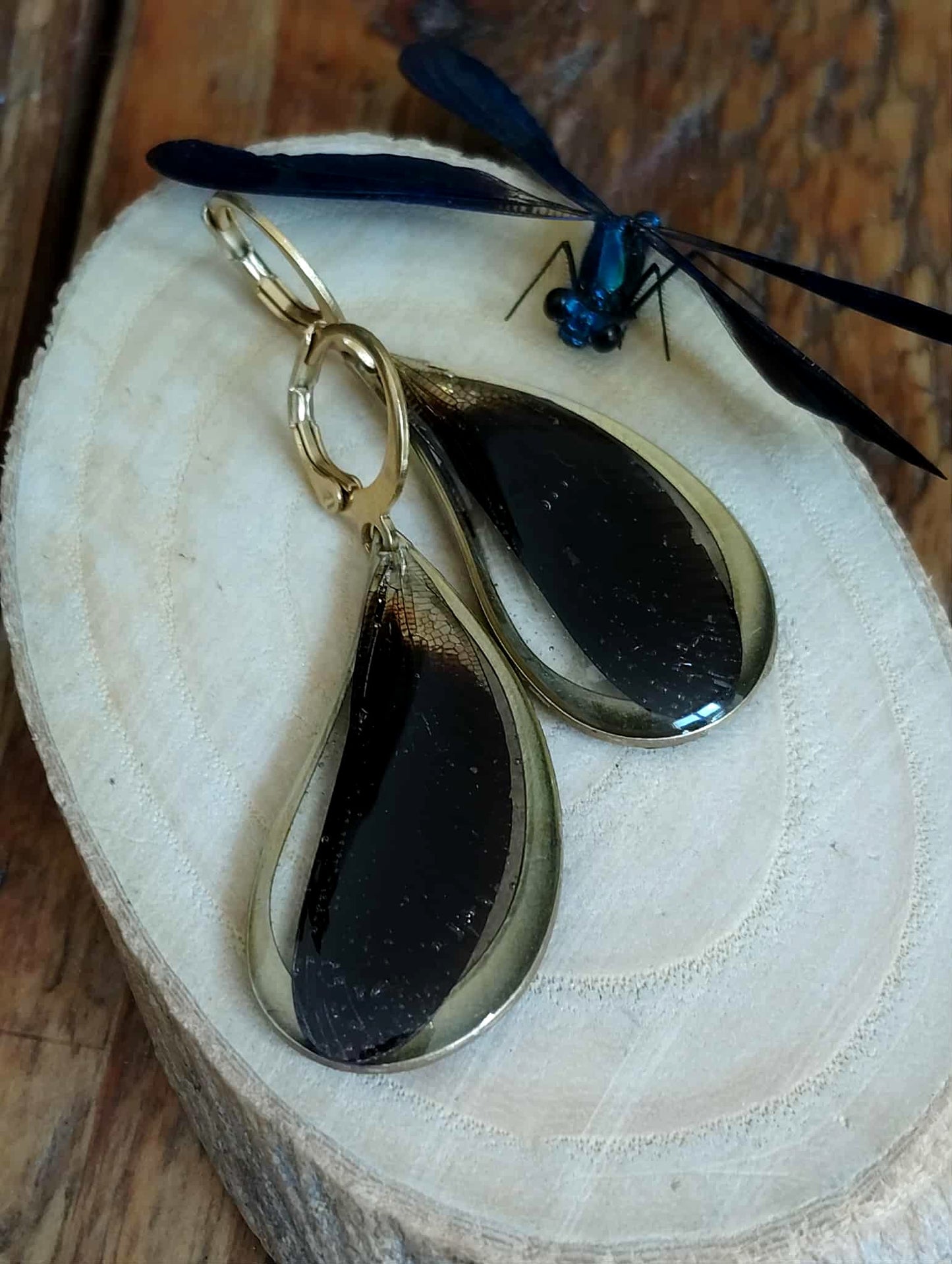 Boucles d'oreille, Aile de libellule