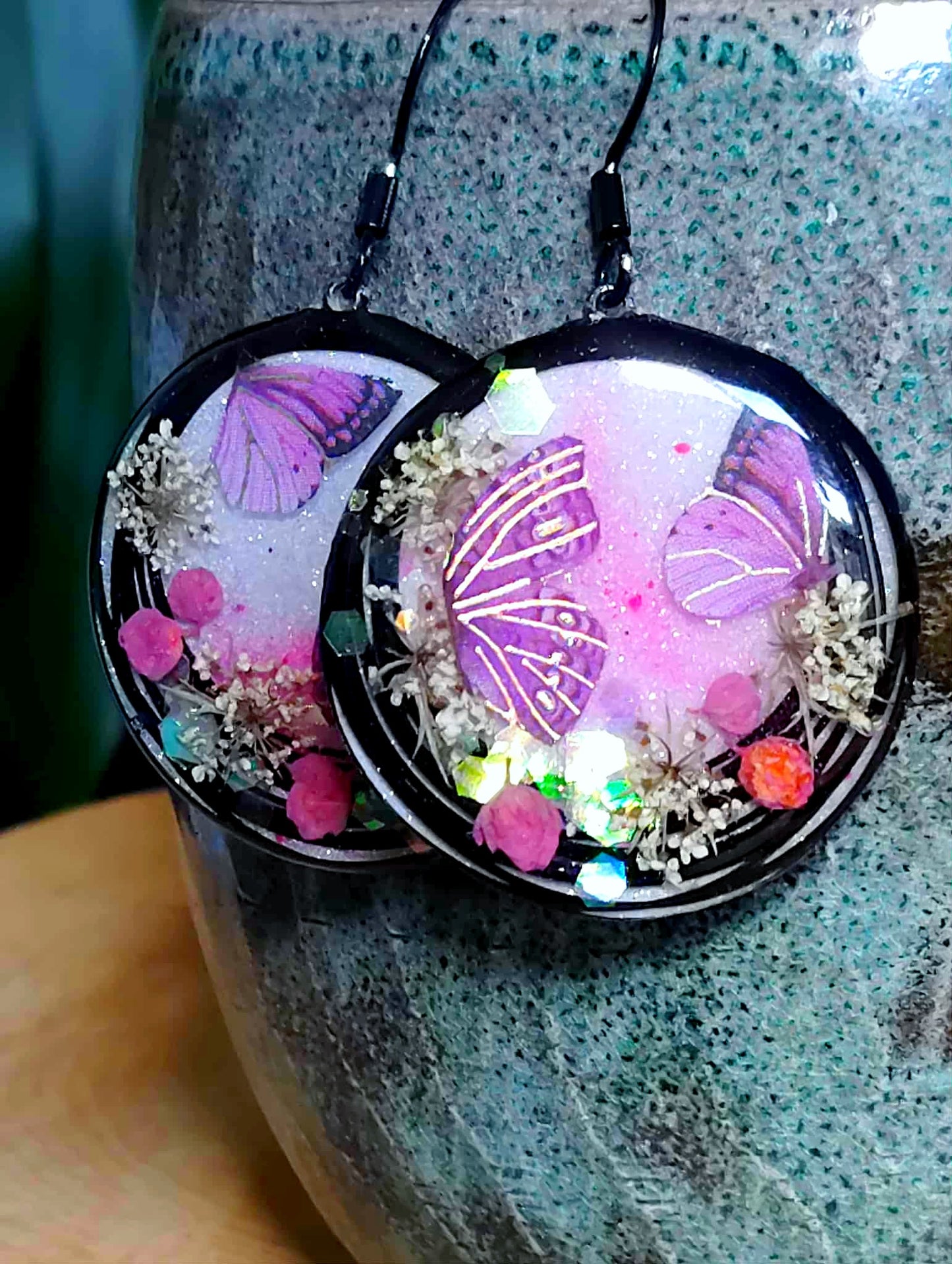 Boucles d'oreille Fleur de carotte