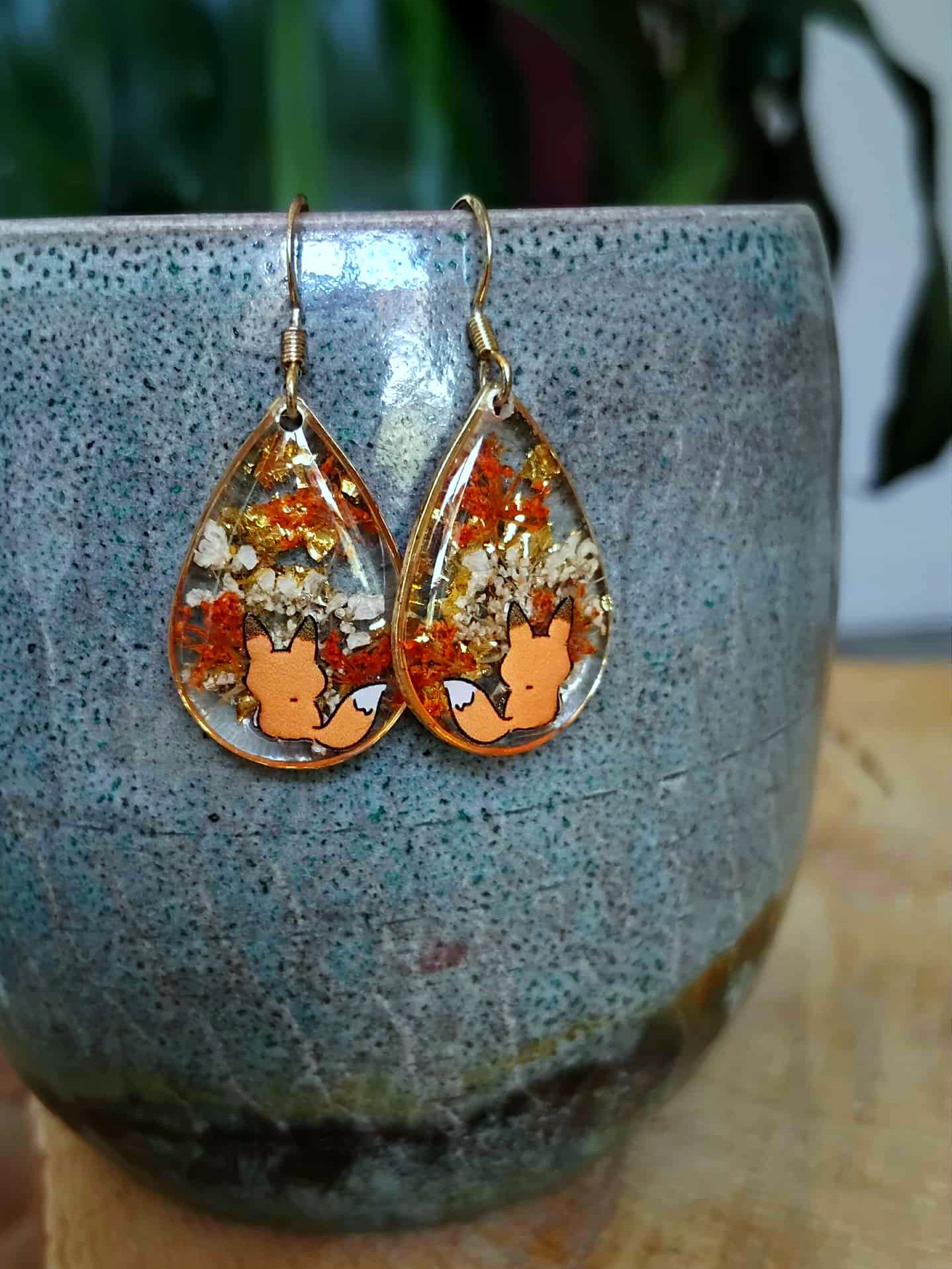 Boucles d'oreille, Fleur de carotte