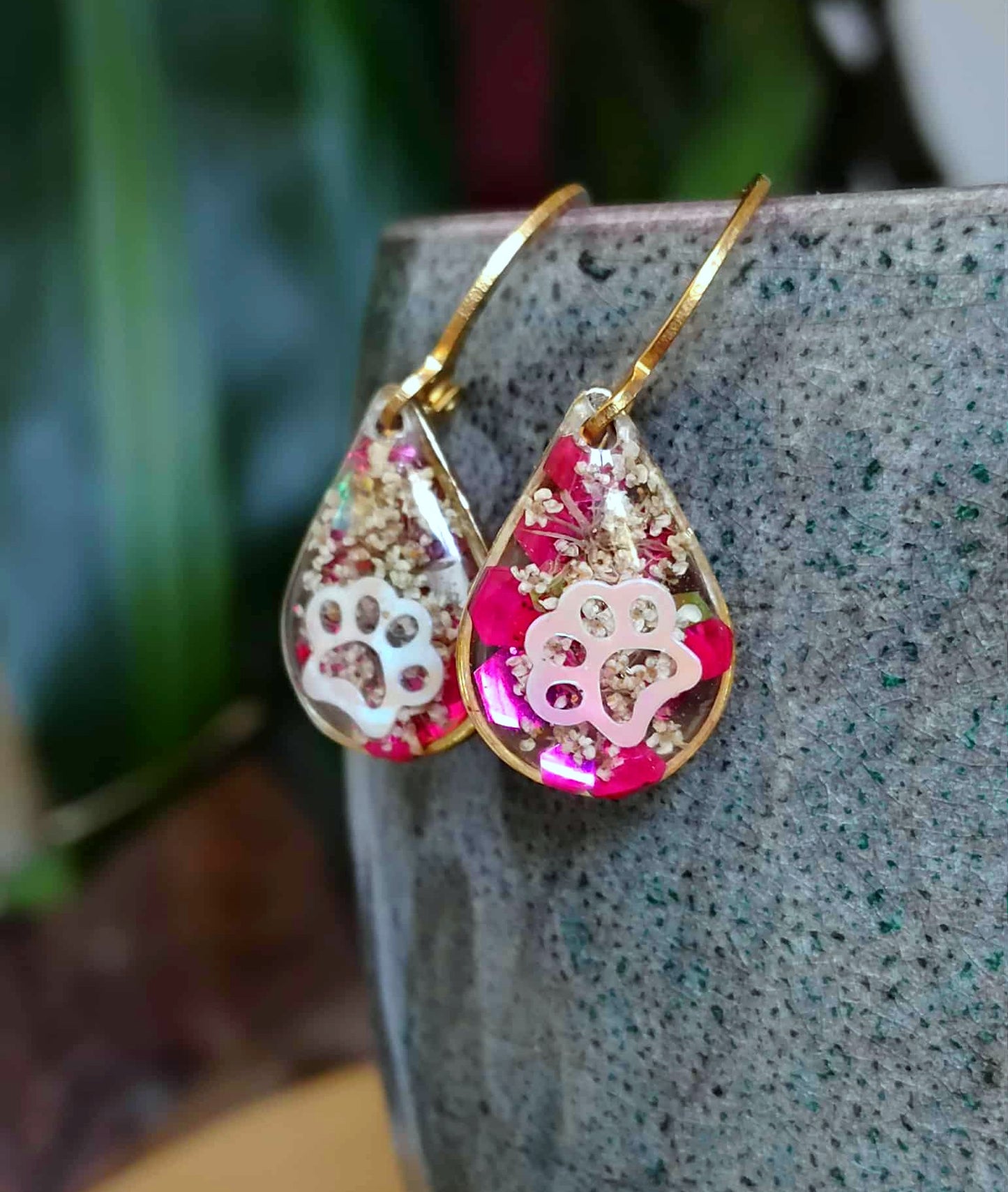 Boucles d'oreille, Fleur de carotte