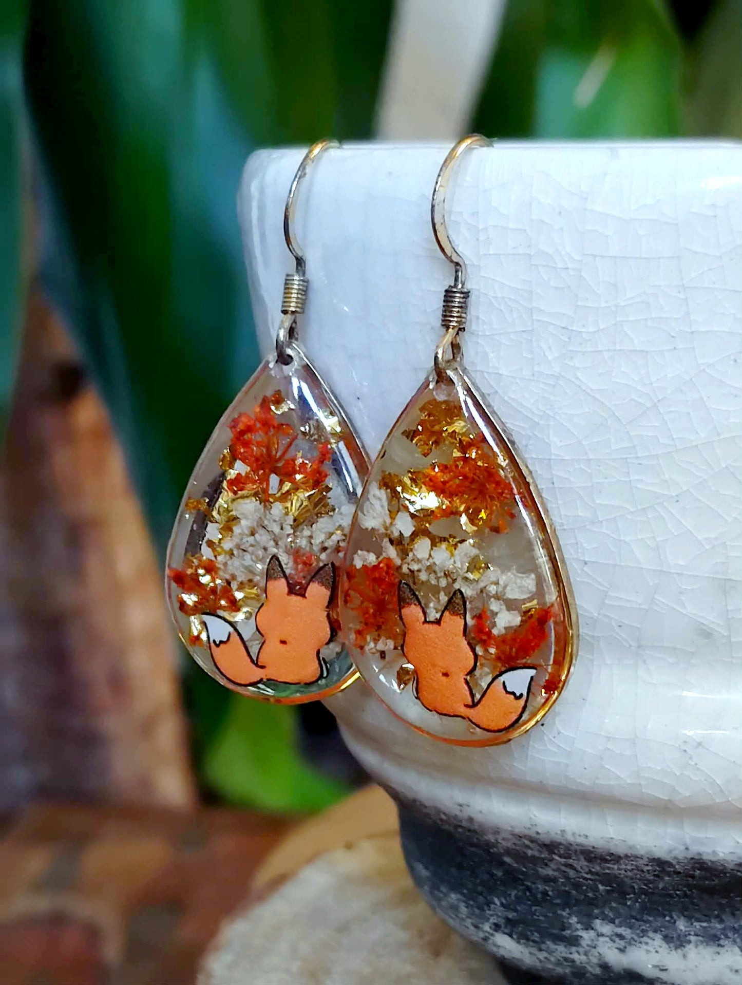 Boucles d'oreille, Fleur de carotte