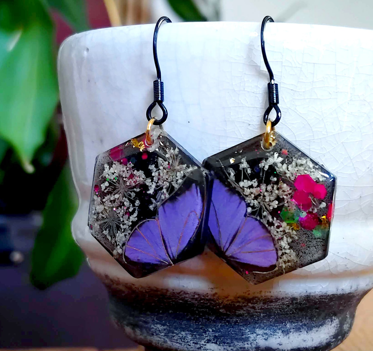 Boucles d'oreille Fleur de carotte
