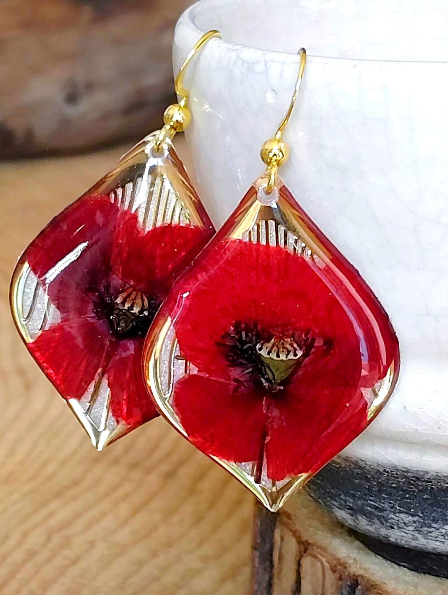 Boucles d'oreille Coquelicot