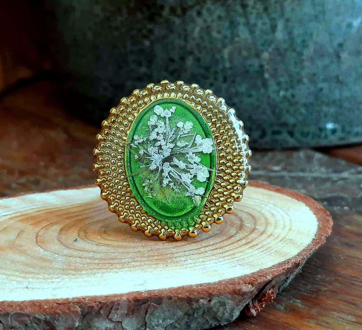 Bague Fleur de carotte sauvage