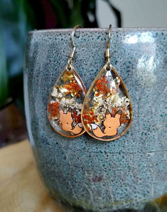 Boucles d'oreille, Fleur de carotte