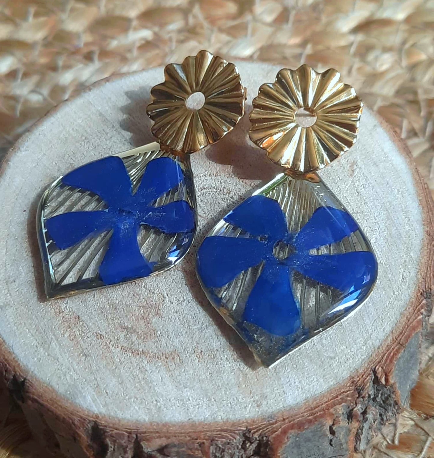 Boucles d'oreille, Pervenche