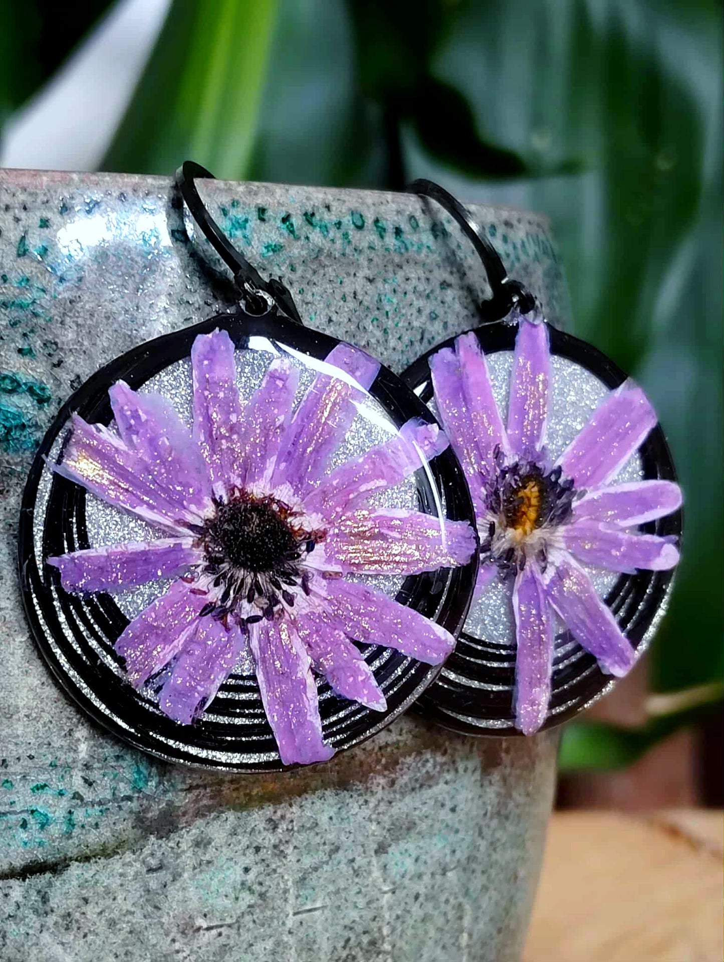 Boucles d'oreille Anémone