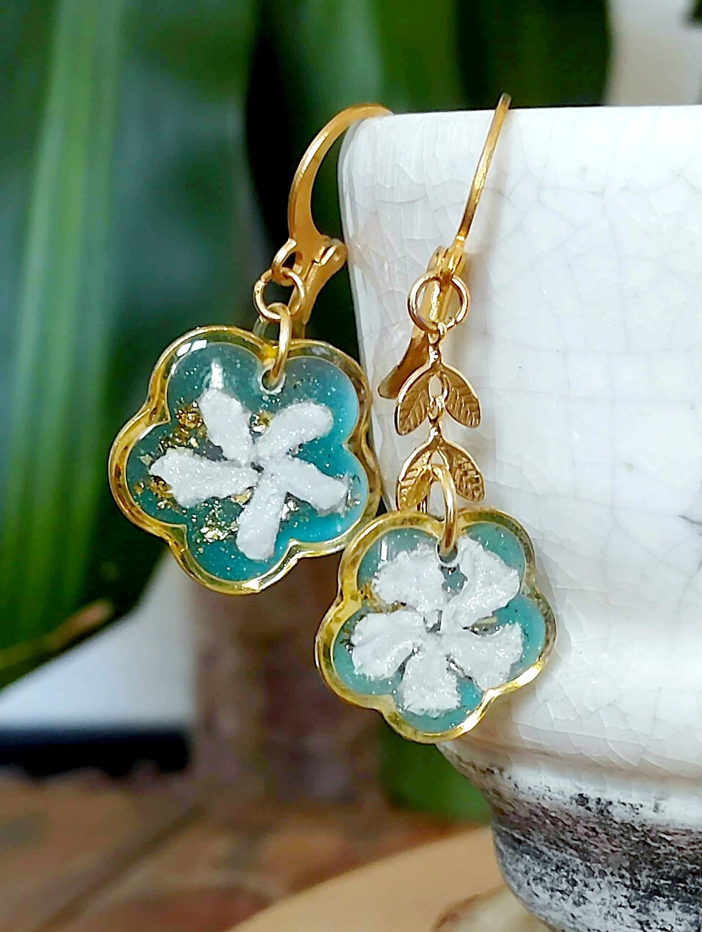 Boucles d'oreille Asymétrique Jasmin