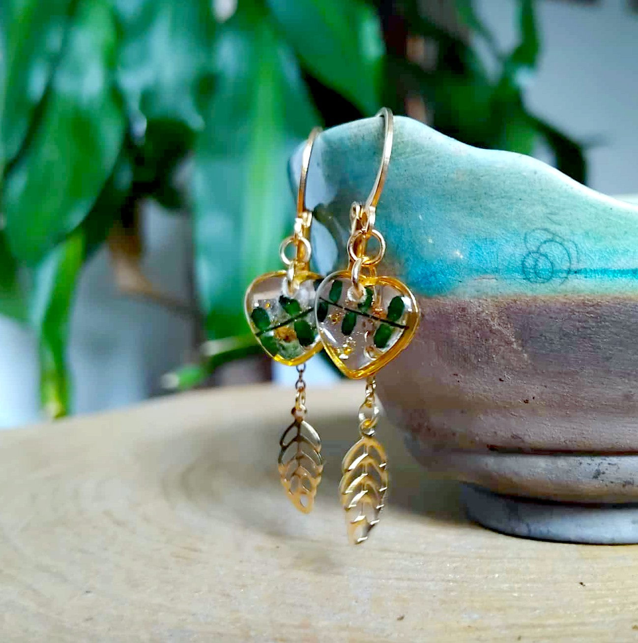 Boucles d'oreille Fougère