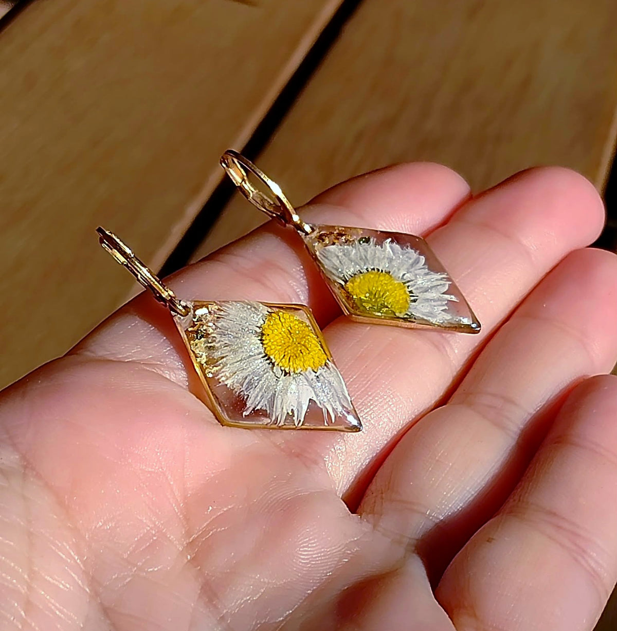 Boucles d'oreille Pâquerette