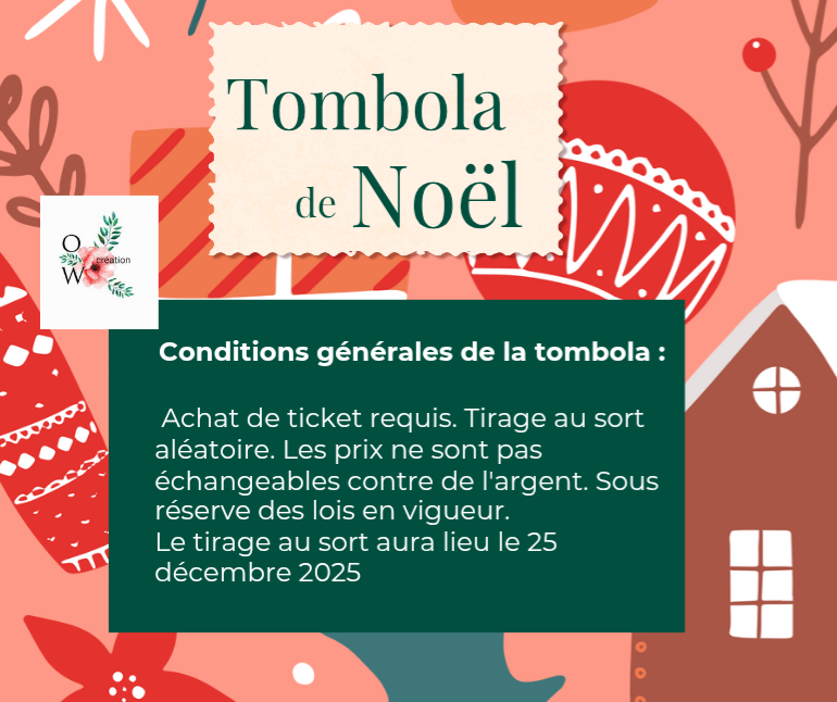 Ticket de tombola de Noël